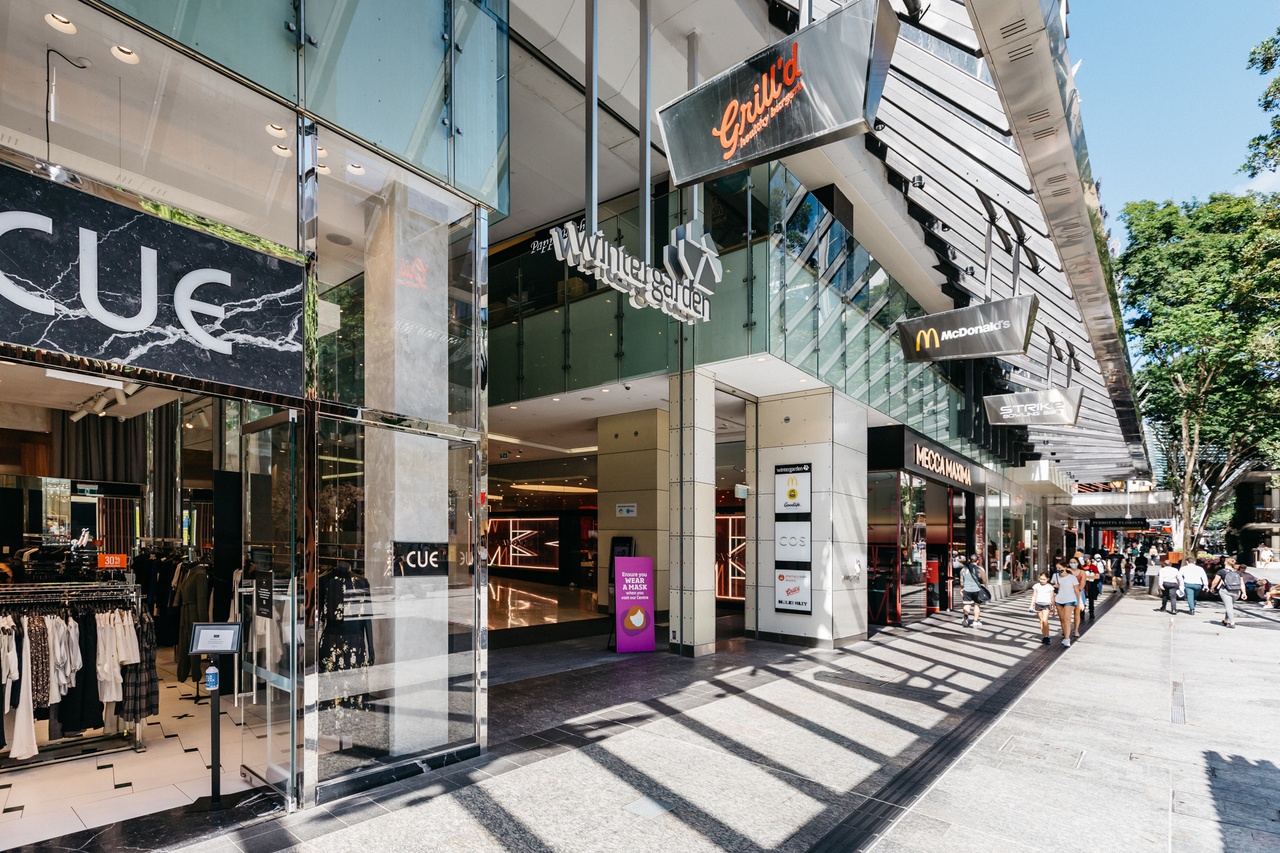 Entrance of Wintergarden Brisbane in Queen Street Mall
