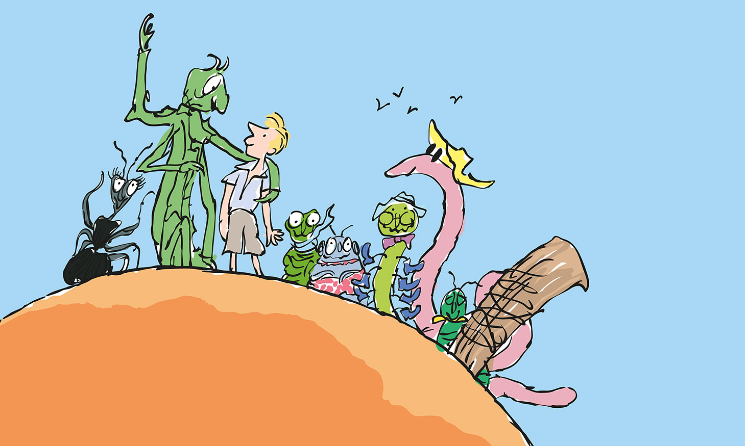 Illustration of Roald Dahls James And The Giant Peach