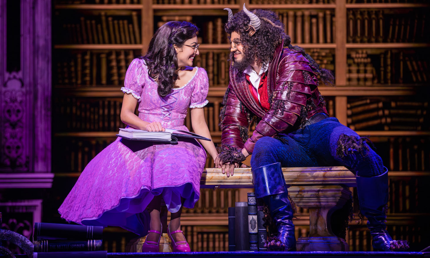 Shubshri Kandiah and Brendan Xavier in Disneys Beauty and the Beast the Musical