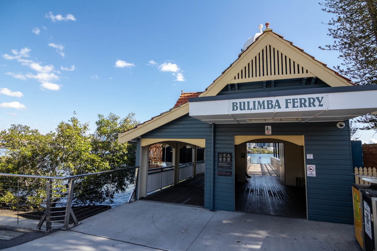 A front view image of Bulimba Ferry Terminal.