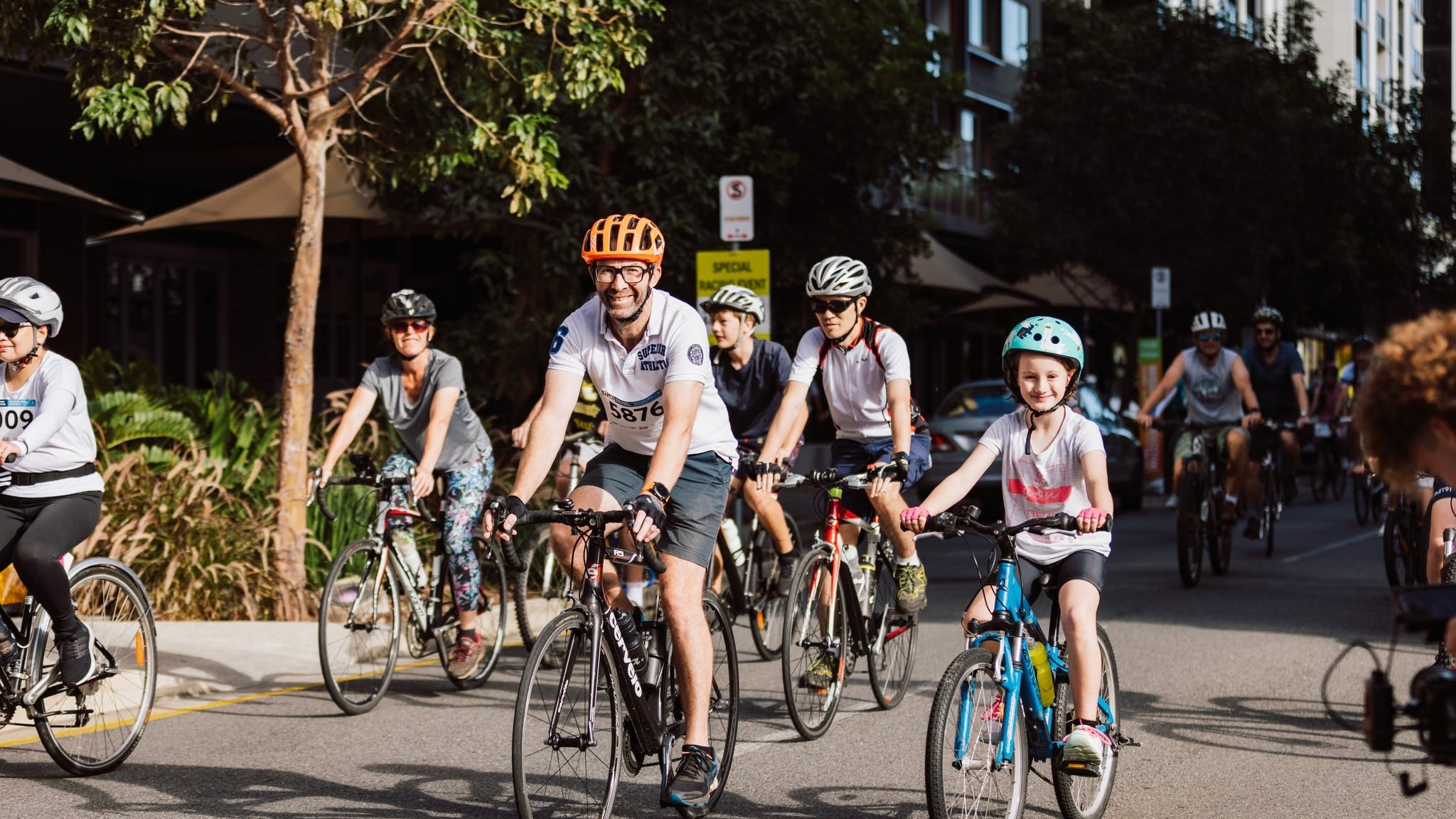Participants in the Brisbane Cycling Festival