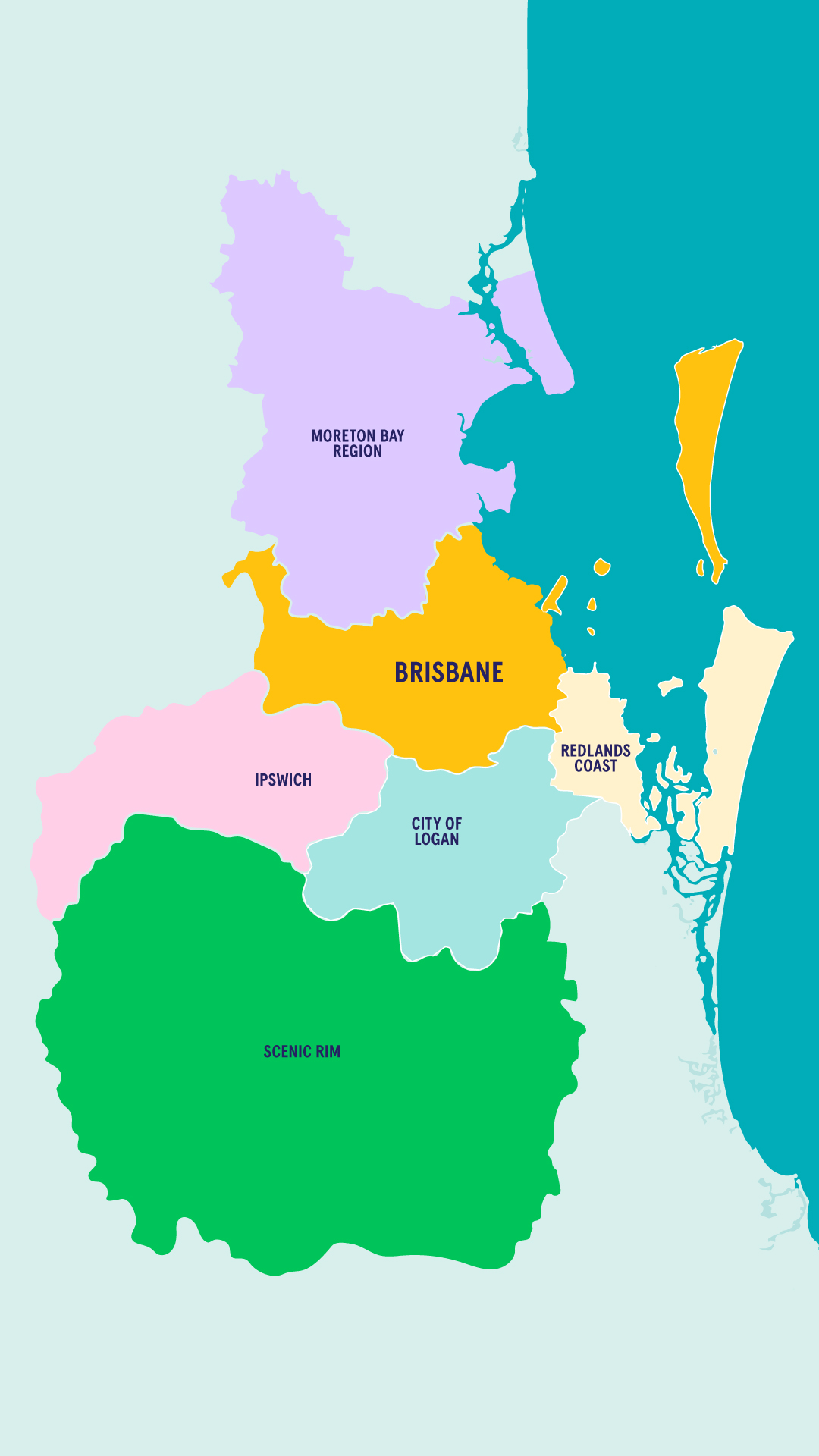 Brisbane Region Map